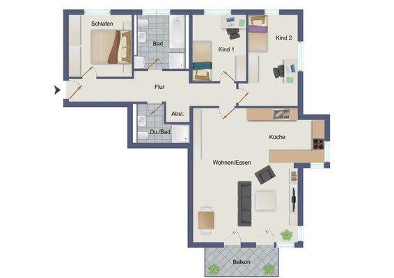 unverbindlicher 2D Grundriss