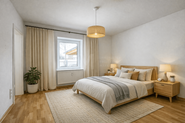 Schlafzimmer staged