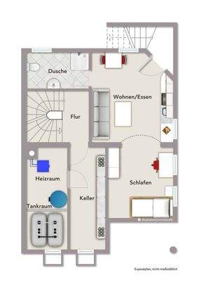 Untergeschoss mit Einliegerwohnung