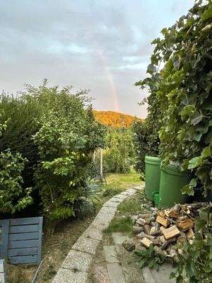 Garten, Blick Garagenabgang hinten 