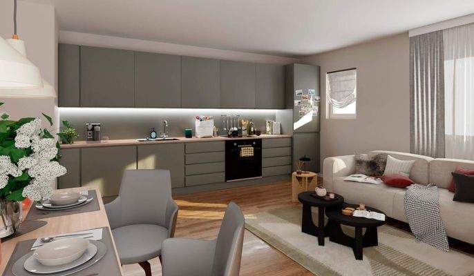 Alles an einem Ort, hier wird gekocht, geredet und gemeinsam gelebt