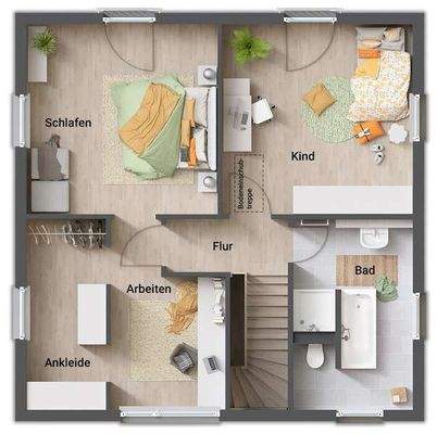 Flair124 Grundriss OG Ankleide