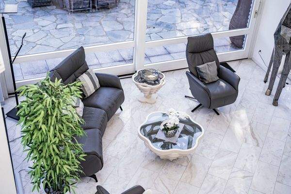 Der Blick von der Galerie in den Wohnbereich