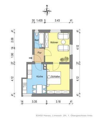 8 Grundriss mit Maßen
