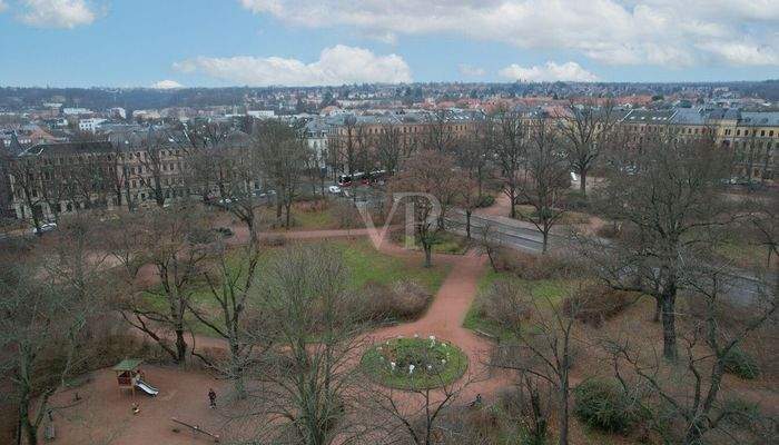Blick auf den naheliegenden Park