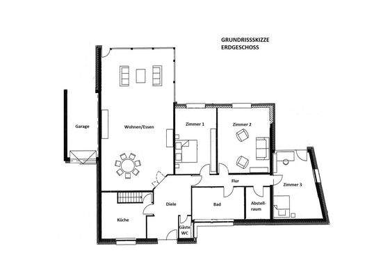 Grundrissskizze EG