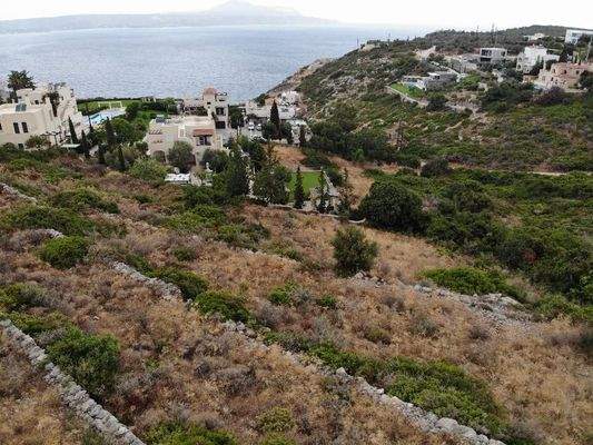 Kreta, Plaka: Atemberaubendes Grundstück mit Panoramablick auf Meer und Berge zu verkaufen