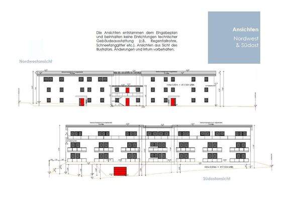Ansichten - Nordwest und Südost