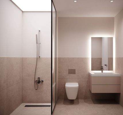 Bad mit begehbarer Dusche