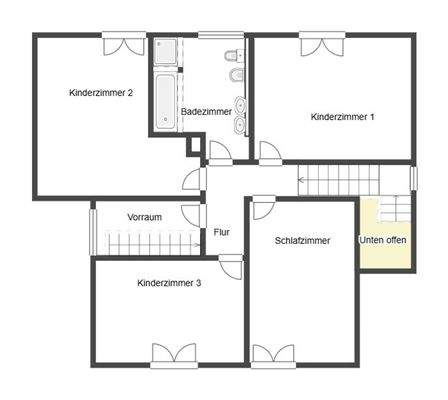 Grundriss Skizze 1.OG