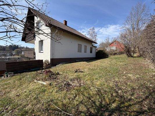 Seitenansicht Hausrückseite