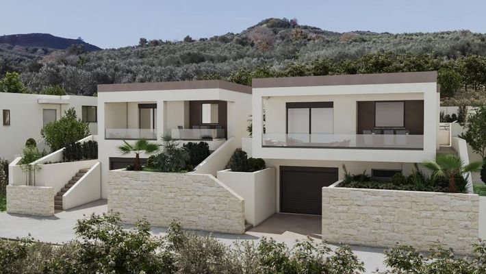 Kreta, Drakona: Neubau-Projekt! Einfamilienhaus mit Pool zu verkaufen