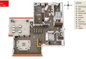 Grundriss Wohnung 8 3. Obergschoss