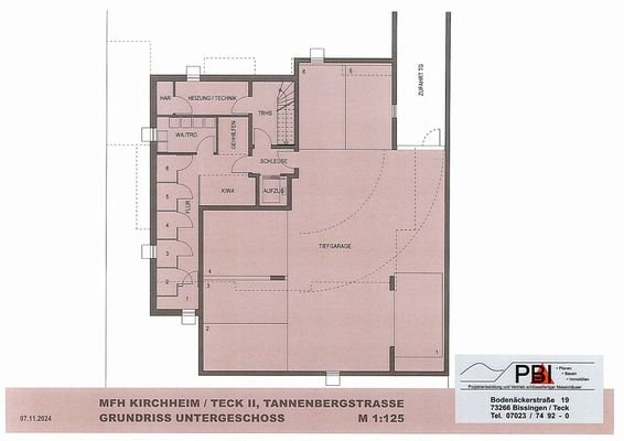 Grundriss Untergeschoss