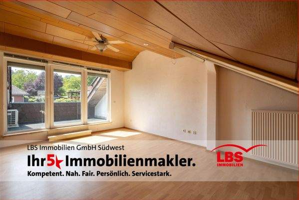 Schlafzimmer mit Blick zur Dachterasse