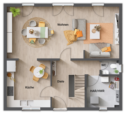 Beispiel Grundriss Obergeschoss