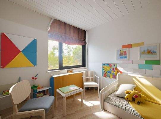 Gäste oder Kinderzimmer, Bild visualisiert