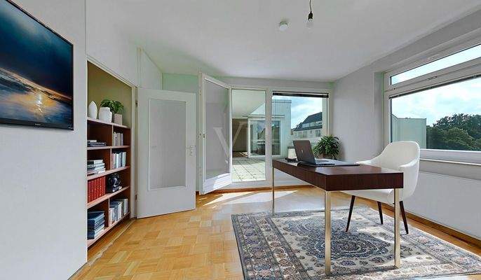 Arbeitszimmer visualisiert