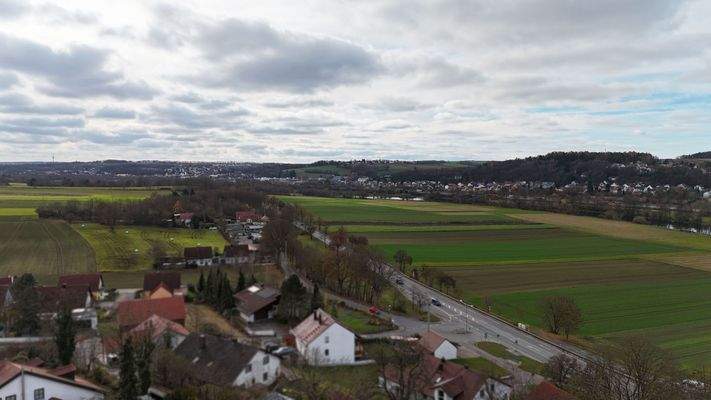 Aussicht von der Loggia nach Regensburg 