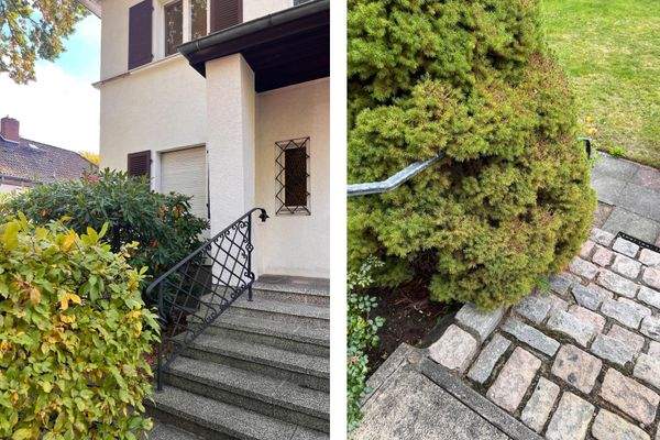 Stufen vorne, hinten