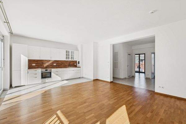 Wohnzimmer mit Wohnküche