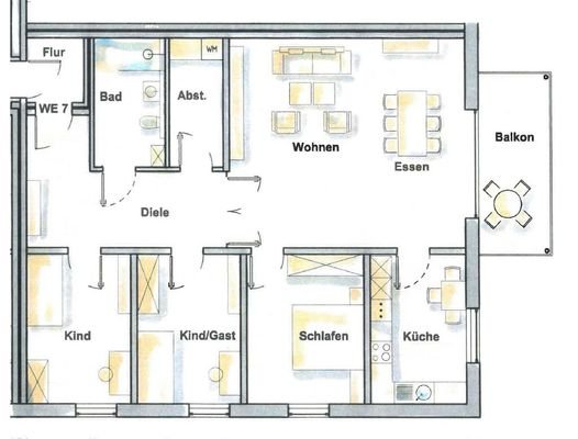 Grundriss WE 7