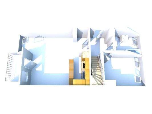 3D-Ansicht unterer Wohnbereich