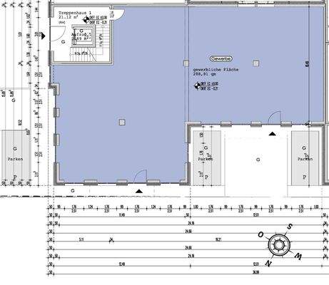 Grundriss Gewerbeeinheit