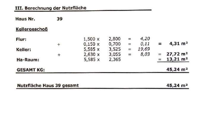 Wohn- und Nutzflächenberechnung