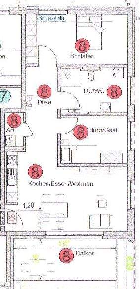 Haus B EG WE 8 m. Balkon