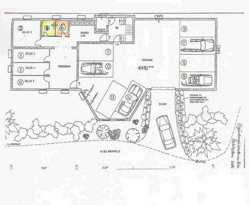 Grundriss Keller 6 und TG 15