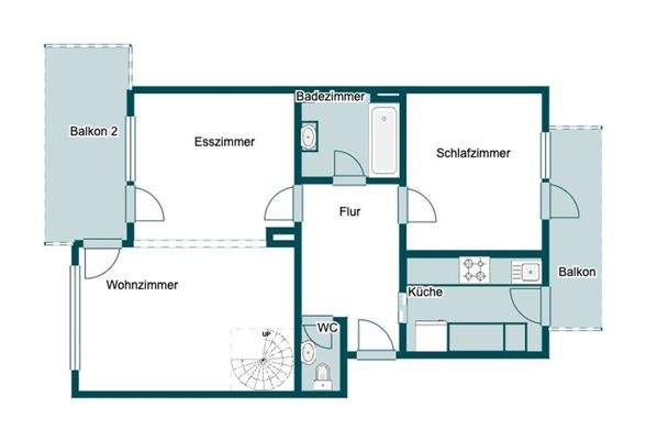 Grundriss Skizze 1. OG