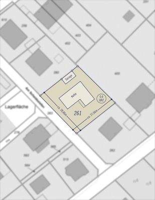 Flurkarte bearbeitet mit Maßen