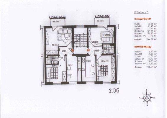 Fröbelstr.5 in 09126 Chemnitz Grundrisse WE34 und 