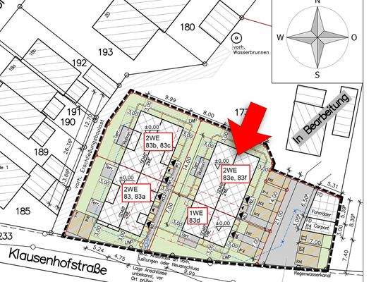 Lageplan Klausenhofstraße 83e, 83f