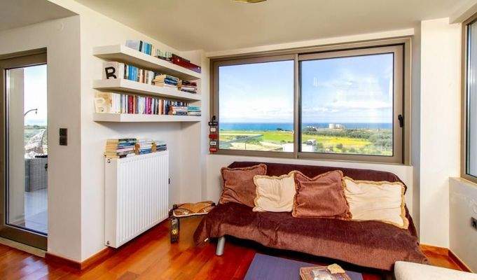 Kreta, Agios Onoufrios: Neu erbaute Villa mit perfektem Meerblick zu verkaufen