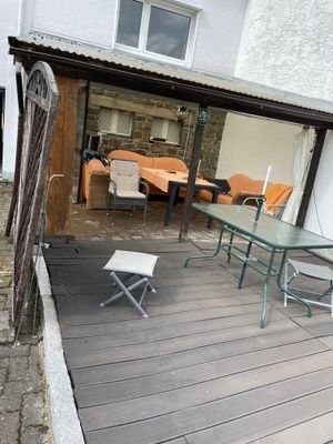 Überdachter Teil der Terrasse