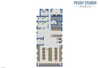 Grundriss Halle und Büro