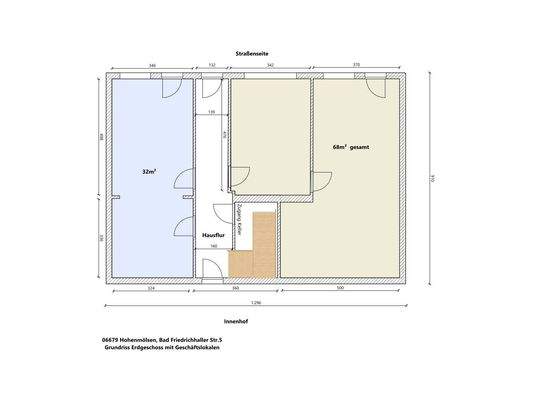 Grundriss Erdgeschoss Geschäftslokal