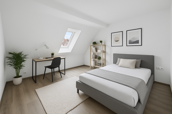 2. OG (links) | Schlafzimmer, virtuelle Darstellung