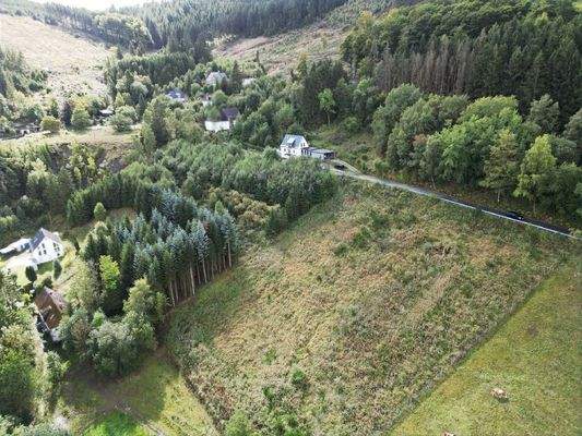 Wiesenfläche umzäunt