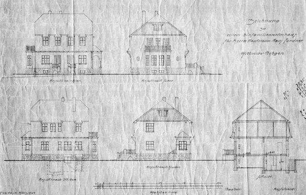 Grundriss-Ansichten und Schnitt