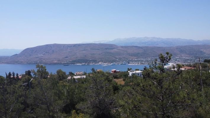 Kreta, Korakies: Grundstück mit herrlichem Meerblick auf die Souda-Bucht zu verkaufen