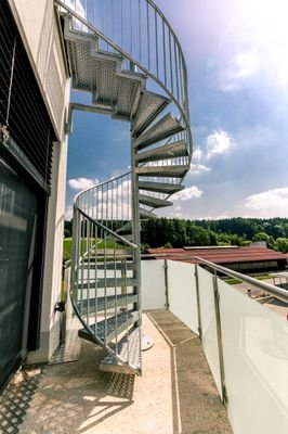 Balkon mit Wendeltreppe
