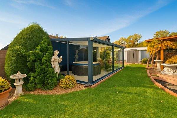 gepflegter Garten im toskanischen Stil