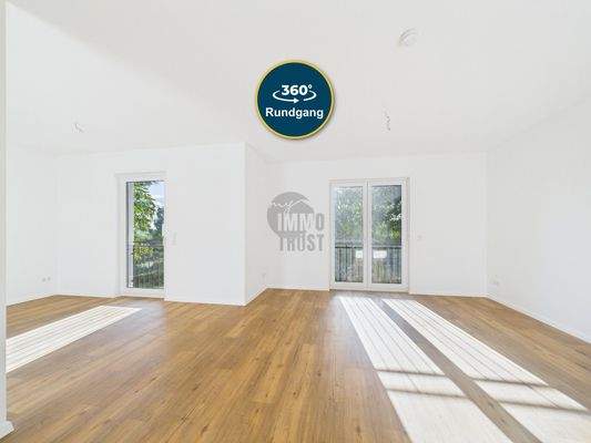 Wohnzimmer mit Bodentiefe Fenster