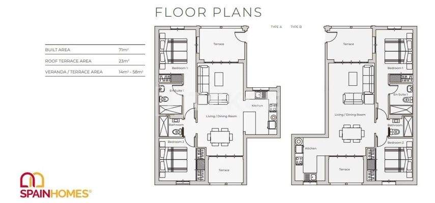 Properties with Mediterranean Flair in a Resort in Almeria