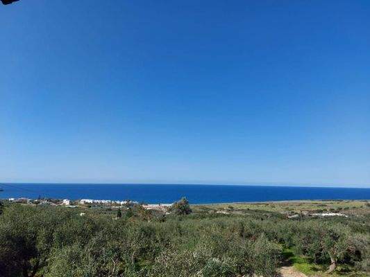 Kreta, Mochlos: Charmantes Haus mit Meerblick und Garten mit Olivenbäumen zu verkaufen