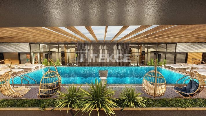 Apartments in a Compound with Pool and Security in İzmir Bornova