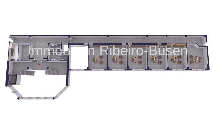 Grundriss Büros und Gemeinschaftsflächen